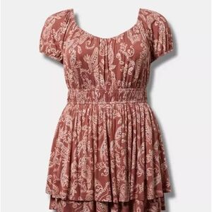 Torrid Pink and White Floral Dress